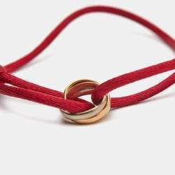 Pre Owned Cartier Trinity 18k Three Tone Gold Cord Bracelet