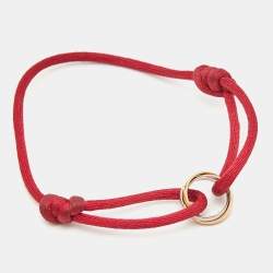 Pre Owned Cartier Trinity 18k Three Tone Gold Cord Bracelet