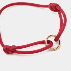 Pre Owned Cartier Trinity 18k Three Tone Gold Cord Bracelet
