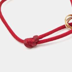 Pre Owned Cartier Trinity 18k Three Tone Gold Cord Bracelet