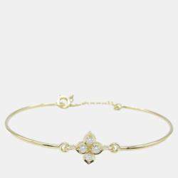 Cartier 18k Yellow Gold Diamond Bracelet Clear Metal