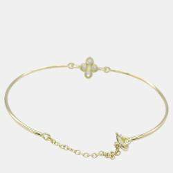 Cartier 18k Yellow Gold Diamond Bracelet Clear Metal