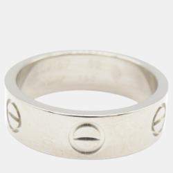 Cartier 18K White Gold Love Band Ring EU 52