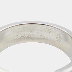 Cartier 18K White Gold Love Band Ring EU 52