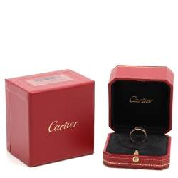 Cartier Love 18K Rose Gold Narrow Wedding Band Ring Size 51