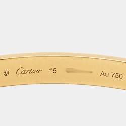 Cartier Love 18k Yellow Gold Bracelet 15