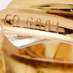 Pre Owned Cartier Trinity 18k Three Tone Gold Earrings