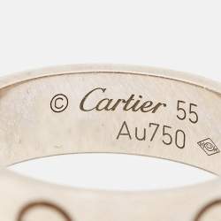 Pre Owned Cartier Love 18k White Gold Ring Size 55