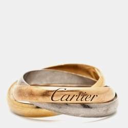 Pre Owned خاتم كارتييه ذهب عيار 18 ثلاثة ألوان كلاسيكي دو كارتييه ترينتي 49