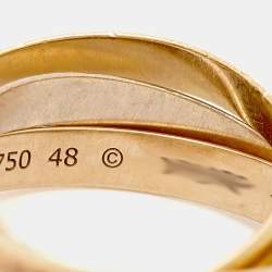 Pre Owned خاتم كارتييه ذهب عيار 18 ثلاثة ألوان كلاسيكي دو كارتييه ترينتي 49