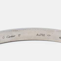 Cartier Love 18k White Gold Bracelet 17