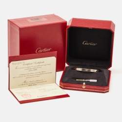 Cartier Love 18k White Gold Bracelet 17