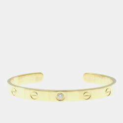Pre Owned Cartier 18K Yellow Gold and Diamond Love Bracelet