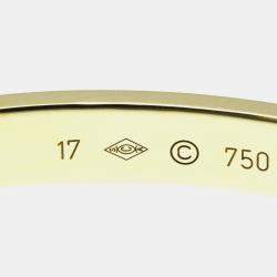 Pre Owned Cartier 18K Yellow Gold and Diamond Love Bracelet