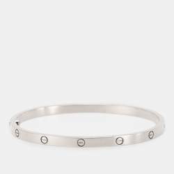 Cartier Love 18k White Gold Bangle Bracelet 16