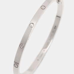 Cartier Love 18k White Gold Bangle Bracelet 16