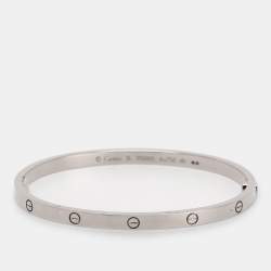 Cartier Love 18k White Gold Bangle Bracelet 16