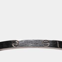 Cartier Love 18k White Gold Bangle Bracelet 16