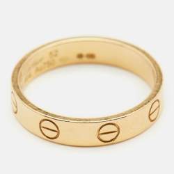 Pre Owned Cartier Love 18k Yellow Gold Wedding Band Ring Size 52