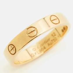 Pre Owned Cartier Love 18k Yellow Gold Wedding Band Ring Size 52