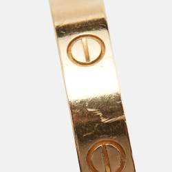 Pre Owned Cartier Love 18k Yellow Gold Open Cuff Bracelet 16