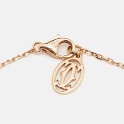 Cartier d'Amour Diamond 18k Rose Gold Small Model Necklace