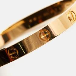 Pre Owned Cartier Love 18k Yellow Gold Bracelet 17