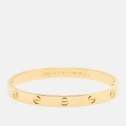 Pre Owned Cartier Love 18k Yellow Gold Bracelet 17
