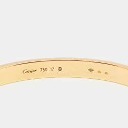 Pre Owned Cartier Love 18k Yellow Gold Bracelet 17