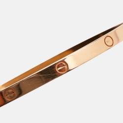 Pre Owned Cartier Love 18k Rose Gold Small Model Bracelet 17