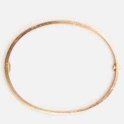 Pre Owned Cartier Love 18k Rose Gold Small Model Bracelet 17