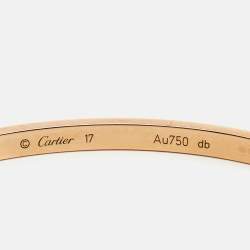 Pre Owned Cartier Love 18k Rose Gold Small Model Bracelet 17