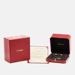 Pre Owned Cartier Love 18k Rose Gold Small Model Bracelet 17