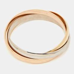 Cartier Trinity 18k Three Tone Gold Bangle Bracelet GD