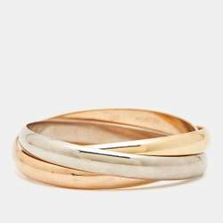 Cartier Trinity 18k Three Tone Gold Bangle Bracelet GD