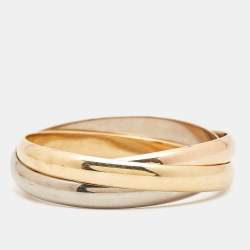Cartier Trinity 18k Three Tone Gold Bangle Bracelet GD