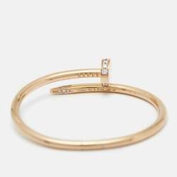 Cartier Juste Un Clou Diamonds 18k Rose Gold Bracelet 15