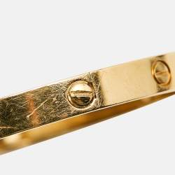 Pre Owned Cartier Love 4 Diamond 18k Yellow Gold Bracelet 18