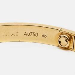 Pre Owned Cartier Love 4 Diamond 18k Yellow Gold Bracelet 18