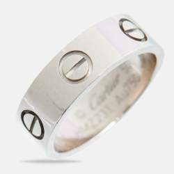 Cartier Love 18k White Gold Ring Size 50