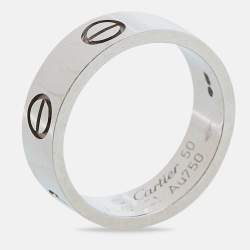 Cartier Love 18k White Gold Ring Size 50