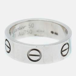 Cartier Love 18k White Gold Ring Size 50