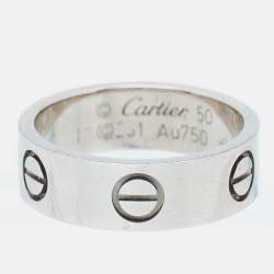 Cartier Love 18k White Gold Ring Size 50