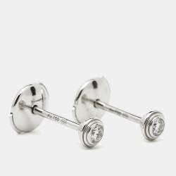 Pre Owned Cartier d'Amour Diamonds 18k White Gold Small Model Earrings