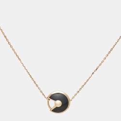 Cartier Amulette De Cartier Onyx Diamond 18K Rose Gold XS Model Bracelet