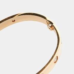 Cartier Love 4 Diamonds 18k Rose Gold Bracelet 16
