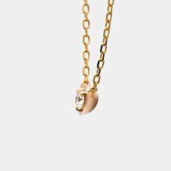 مملوكة مسبقًا Cartier 18K Rose Gold and Diamond Diamants Légers Pendant Necklace