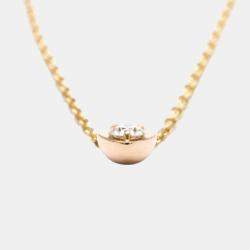 مملوكة مسبقًا Cartier 18K Rose Gold and Diamond Diamants Légers Pendant Necklace