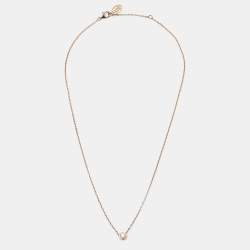 Pre Owned Cartier D'Amour Diamond 18k Rose Gold Large Model Chain Necklace