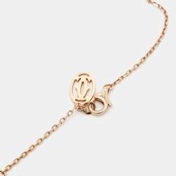 Pre Owned Cartier D'Amour Diamond 18k Rose Gold Large Model Chain Necklace